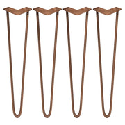 4 Gambe per Tavolo a Forcina SkiSki Legs 30,5cm Acciaio Naturale 2 Rebbi 12mm
