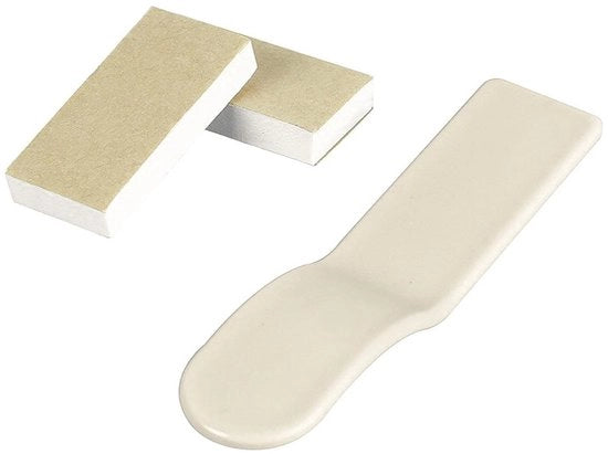 Opener per WC - Disegno Igienico - Maniglia - Materiale PP Resistente - Adesivi a Lamine - Dimensioni 12 x 2,5 cm - Per Migliorare l'Igiene della Stanza da Bagno - Sollevatori WC