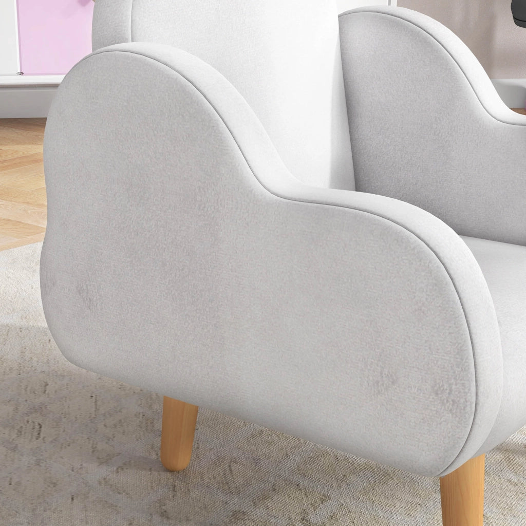 Poltrona per Bambini Design Nuvola Super Morbida ¨C zephmum ¨C 46x51x55 cm Bianco