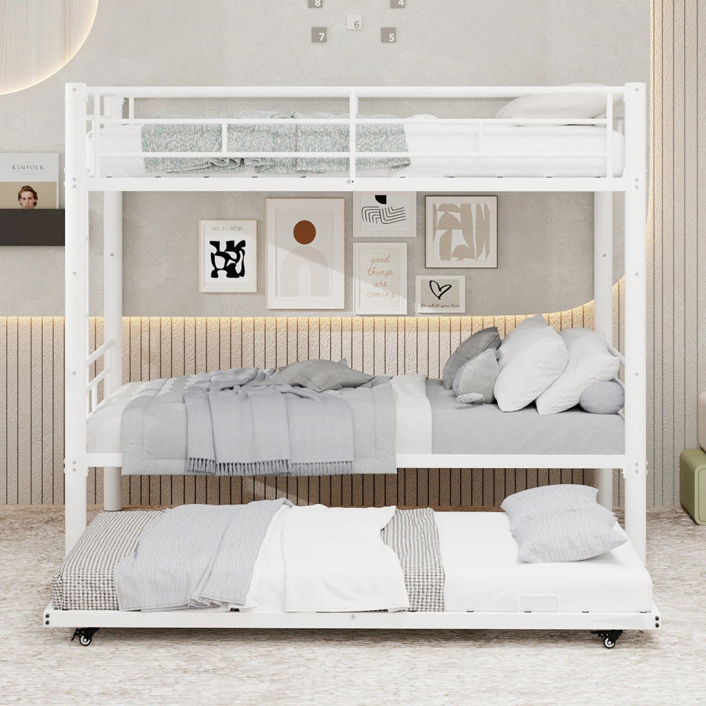 Letto a castello funzionale ferro bianco 97x196 cm