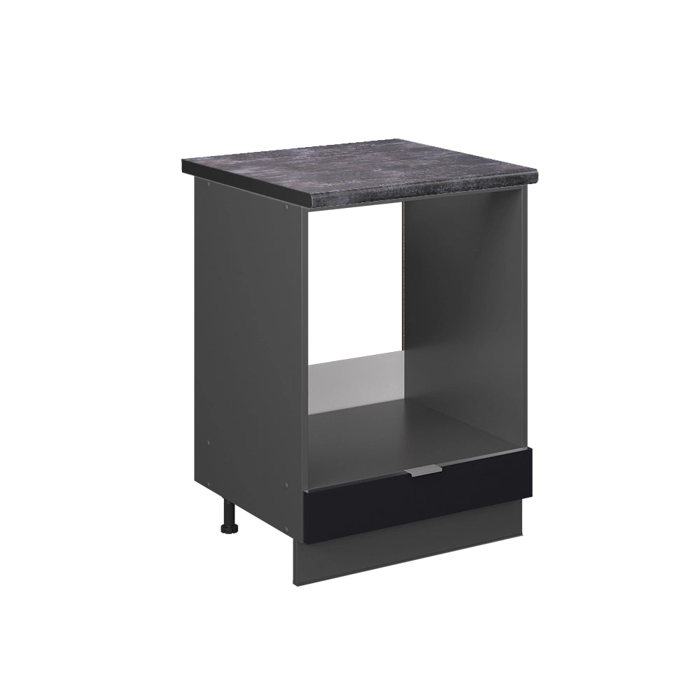 Mobile per forno da incasso Fame-Line Nero rigato/Antracite 60 cm, PL Antracite Vicco
