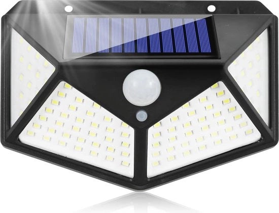 Lampada Esterna con Sensore di Movimento e Energia Solare | Illuminazione a LED per Giardino, Terrazza e Garage | IP65 Resistenente all'Acqua