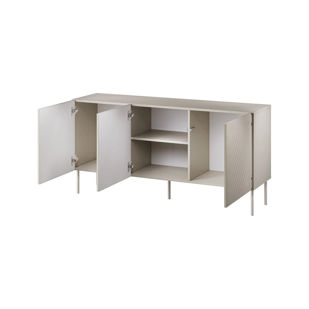 Madia Stilo, Credenza un Ripiano, 150.5x42x75h cm Beige
