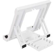 Sostegno per Tablet in Plastica di Alta Qualità - Regolabile in Altezza - Supporto Portatile con Gancio - Supporto per Schermo 7-11 Pollici - Gomma Antiscivolo - Solido e Duraturo - Sostegno per Tablet Portatile
