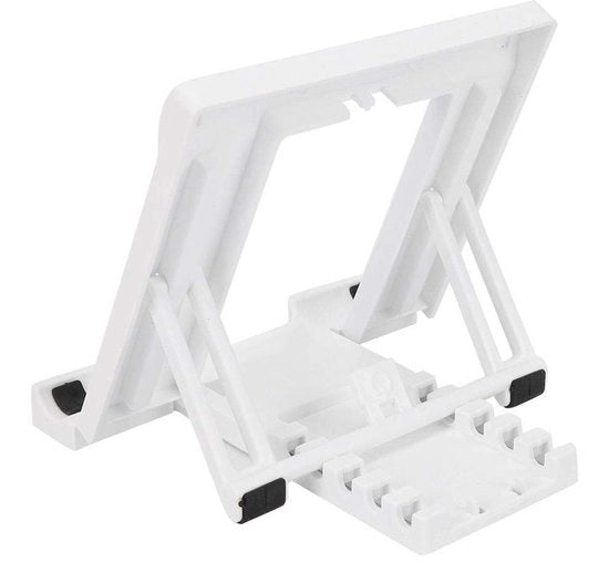 Sostegno per Tablet in Plastica di Alta Qualità - Regolabile in Altezza - Supporto Portatile con Gancio - Supporto per Schermo 7-11 Pollici - Gomma Antiscivolo - Solido e Duraturo - Sostegno per Tablet Portatile