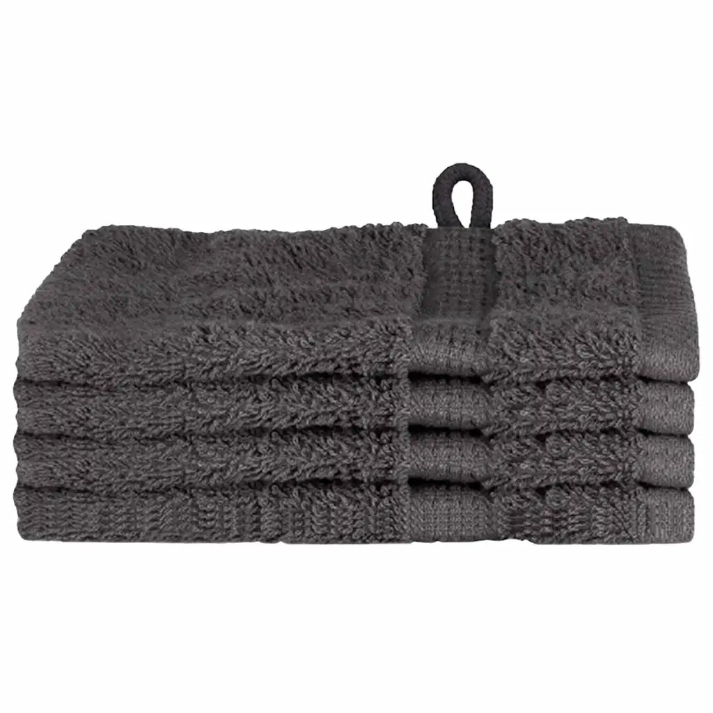 vidaXL Panni per il viso SOLUND 4 pcs Antracite Cotone