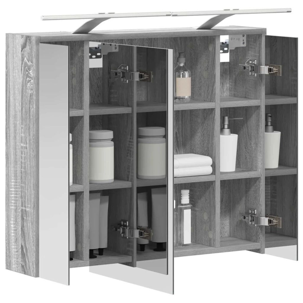 Mobiletto per specchio da bagno Grigio Sonoma 889180