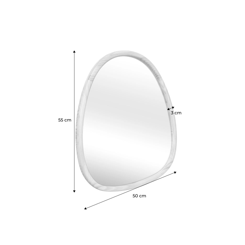 Specchio in legno di abete, 55cm, marrone