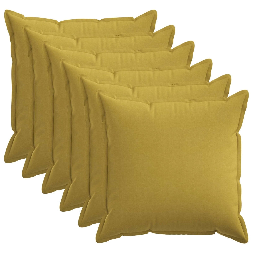 Federa 6 pcs HOUTEN Verde chiaro 55 x 55 cm Lino 920346