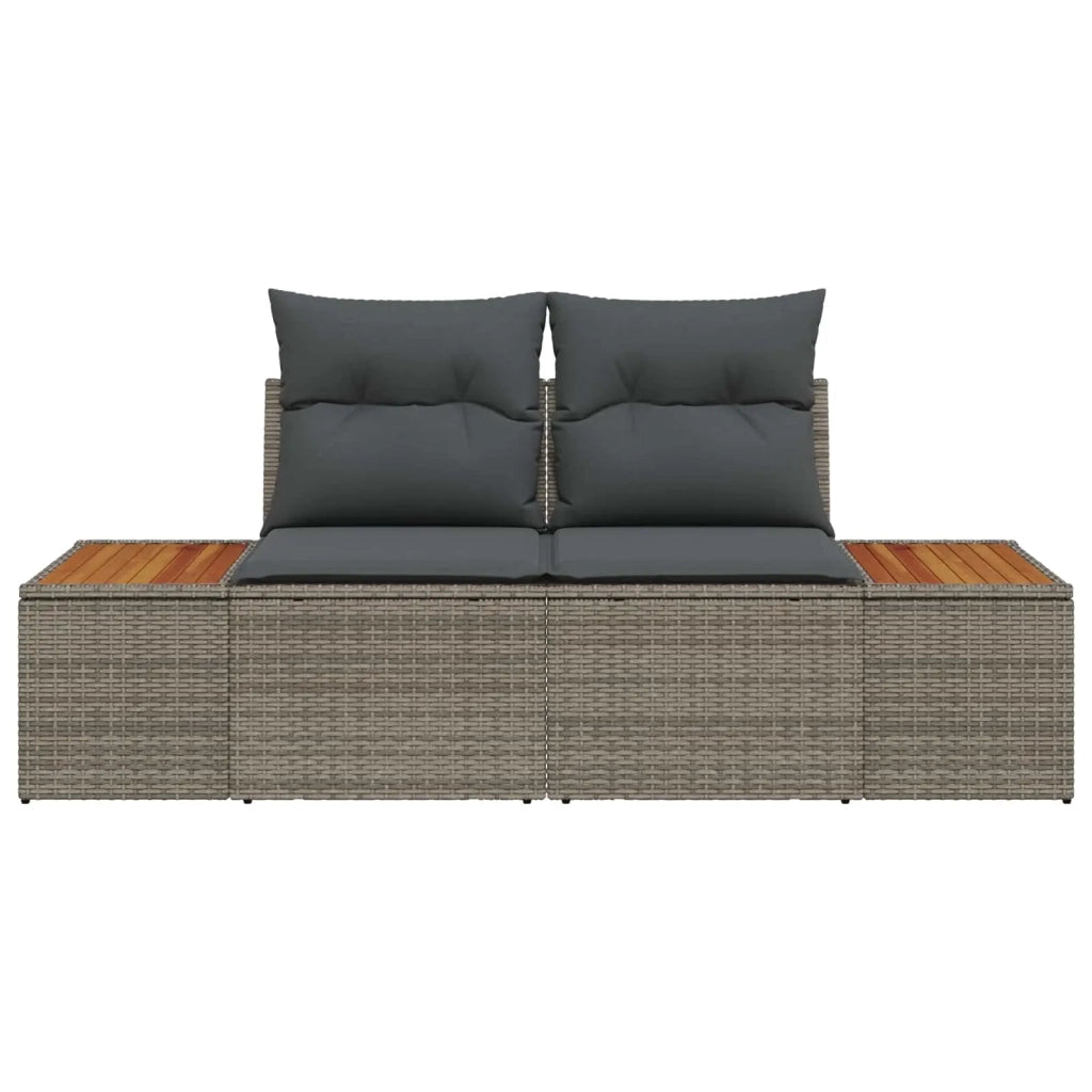 Divano da giardino Grigio 184 x 62 x 85cm polyrattan 42006819