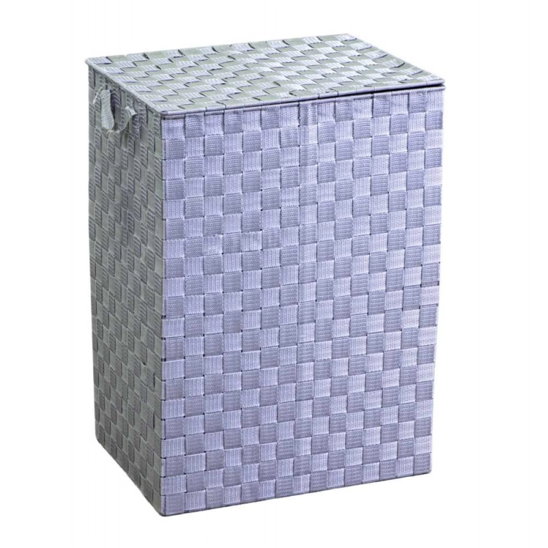 Cestone poliestere 1-3 grigio foderato rettangolare cm 40x30h55