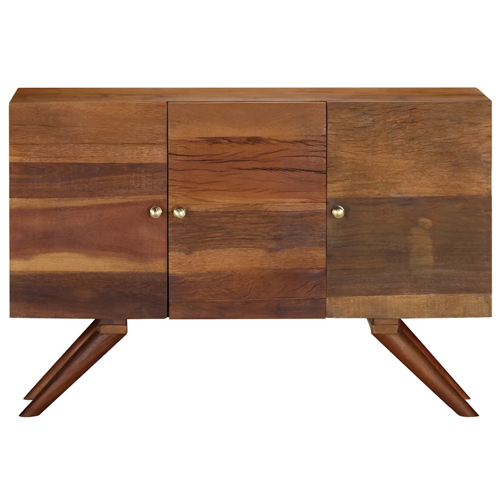 Credenza | Madia | Buffet da pranzo | Armadio da pranzo in Legno Massello di Recupero 110x30x75 cm Marrone