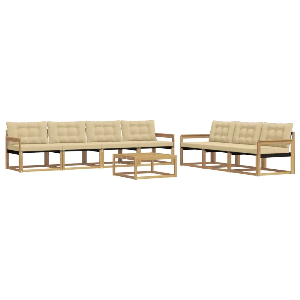 Set di divani da esterno 8 pcs Bianco e Beige 3388487