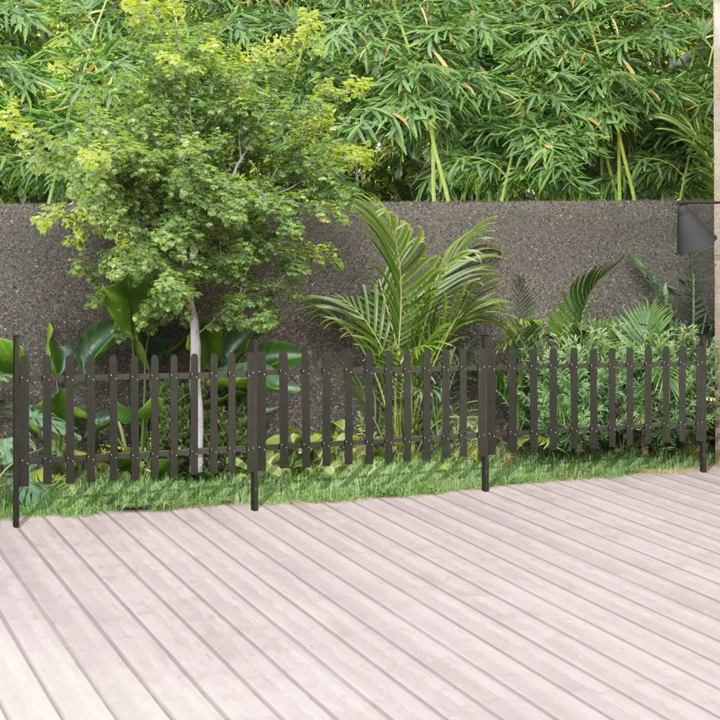 Staccionata con Montanti 3 pz in WPC 614x80 cm CFW2414050