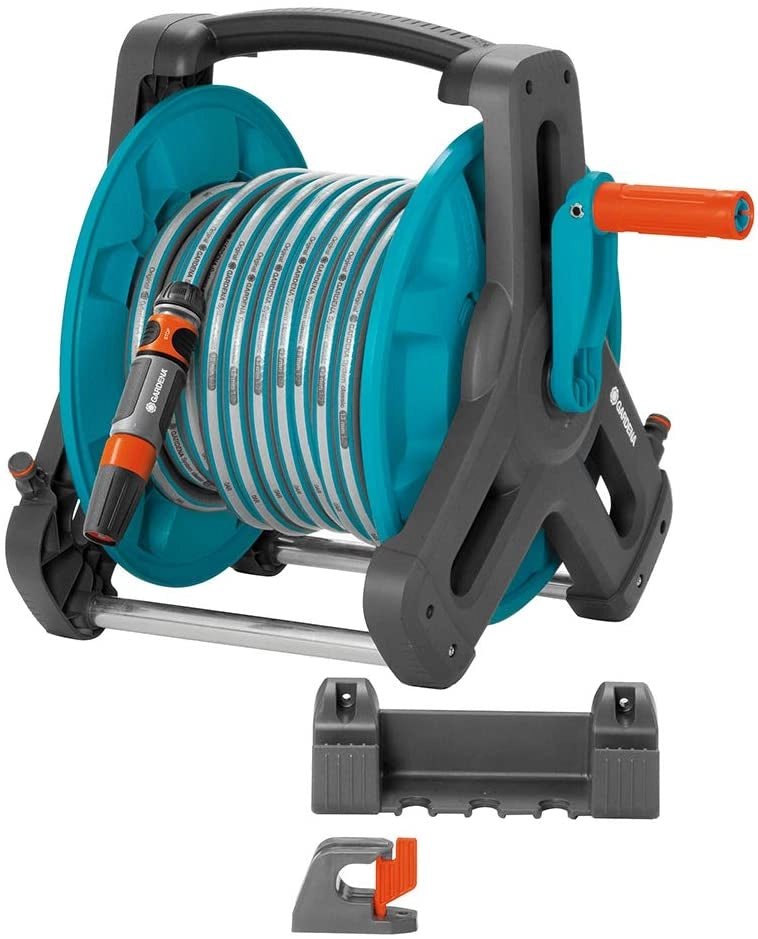 Gardena 8009 avvolgitubo da parete con tubo ed accessori da metri 20