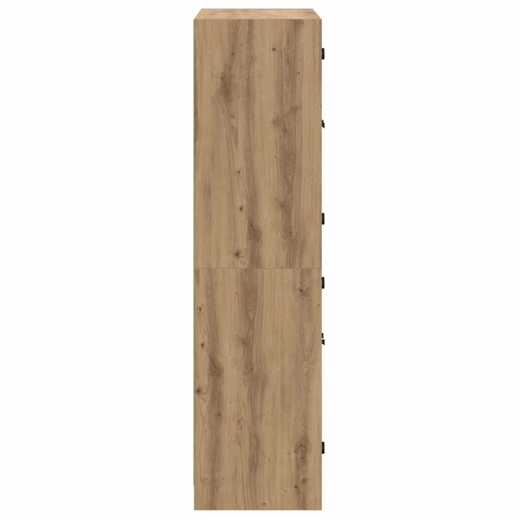 Credenza | Madia | Buffet da pranzo | Armadio da pranzo Rovere artigianale 68 x 37 x 142 cm Legno multistrato