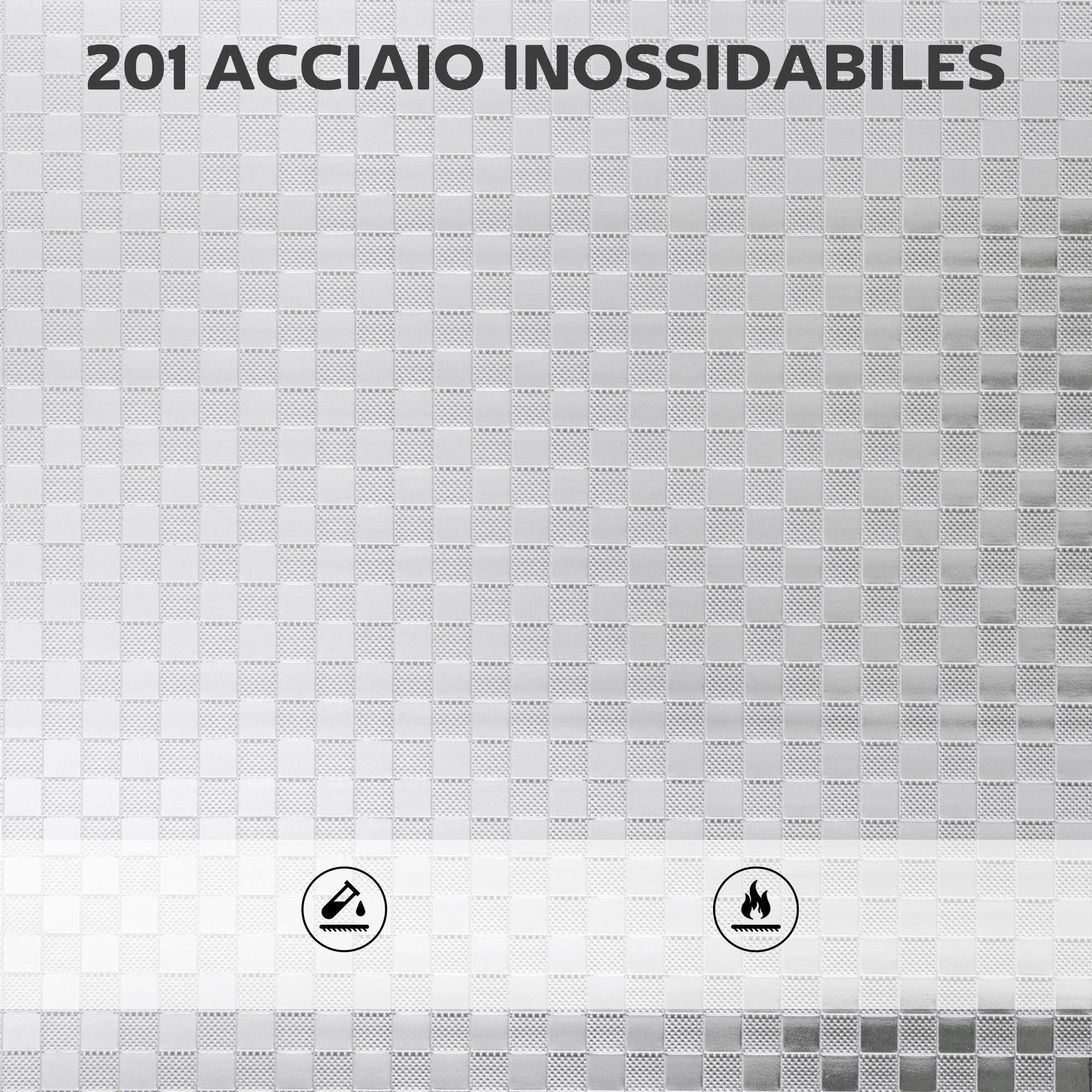 Carrello da Cucina Multiuso a 4 Livelli 60x35x77 cm con Ripiano Centrale Regolabile in Acciaio Inox
