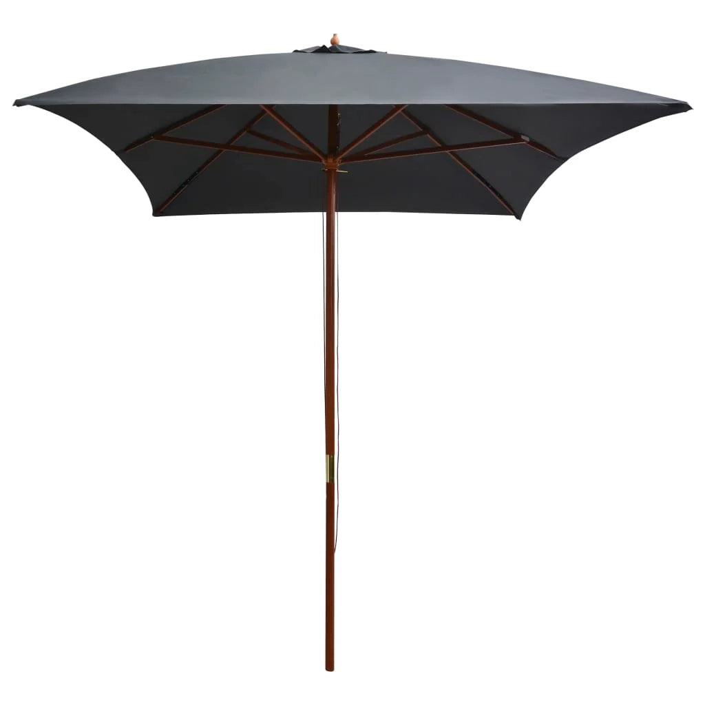 Ombrellone da esterno con palo in legno 200 x 300 cm antracite 02_0008244