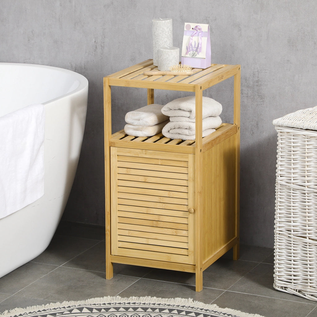 Mobile da bagno in bamb¨´ ¨C zephmum ¨C 33x36,5x67 cm naturale