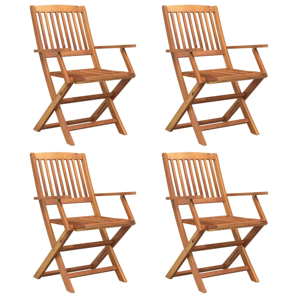 Set da Pranzo per Giardino 5 pz in Legno Massello di Acacia