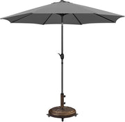 Ombrellone con standard di ombrellone da 24,7 kg su ruote, ombrellone per balcone con diametro 50,6 cm standard, set di ombrellone per schermo balcone con maniglia, schermo per giardino