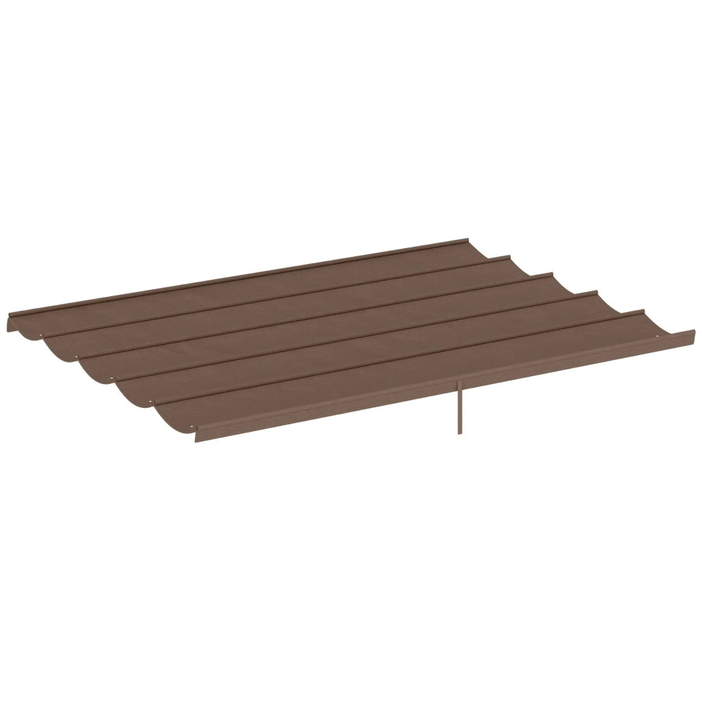 Tetto di Ricambio per Pergola Gazebo da Giardino 300x400 cm in Poliestere Caffè