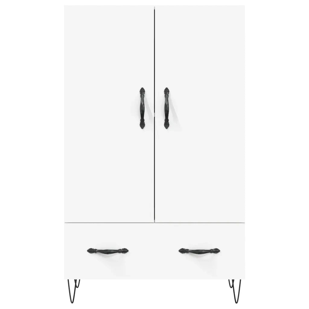 Credenza-Buffet-Armadio da cucina Bianca 69,5x31x115 cm in Legno Multistrato 101185