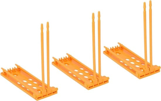 Frame per colombi a tre elementi - stili quattro - 77 x 26 pollici - per parete/pannello - supporto per collare colombi - giallo.