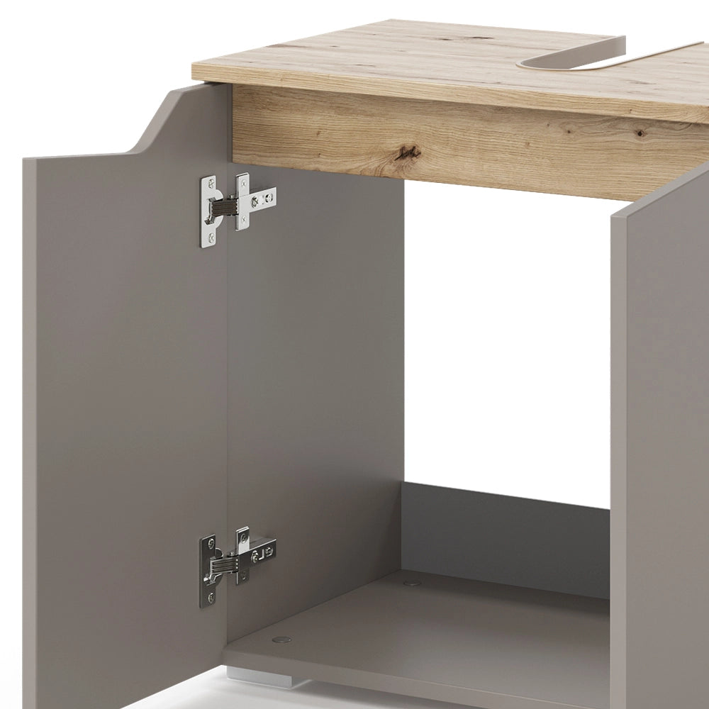 Vicco Mobile sottolavabo per bagno Grigio 60 x 57.5 cm con 2 porte