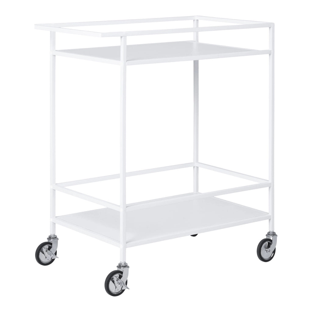 Carrello Vita, Bianco, Metallo, 68x40x79 cm