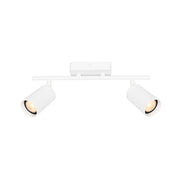 Plafoniera Italux TRIS bianca a barra 2 spot GU10 10W
