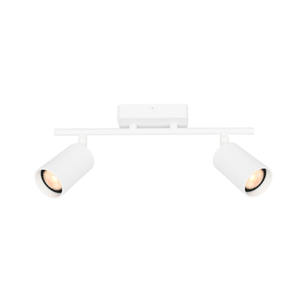 Plafoniera Italux TRIS bianca a barra 2 spot GU10 10W