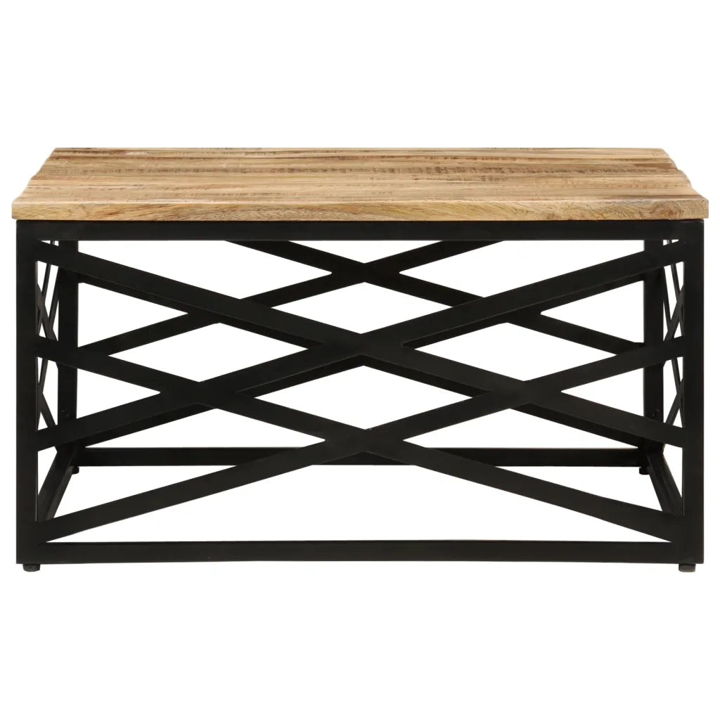 Tavolino da Salotto 68x68x35 cm in Legno Massello di Mango 287364