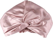 Capigliara in seta - Copricapo per il sonno - Protezione capelli durante il sonno - Cintura elastica regolabile - Beige unico taglia