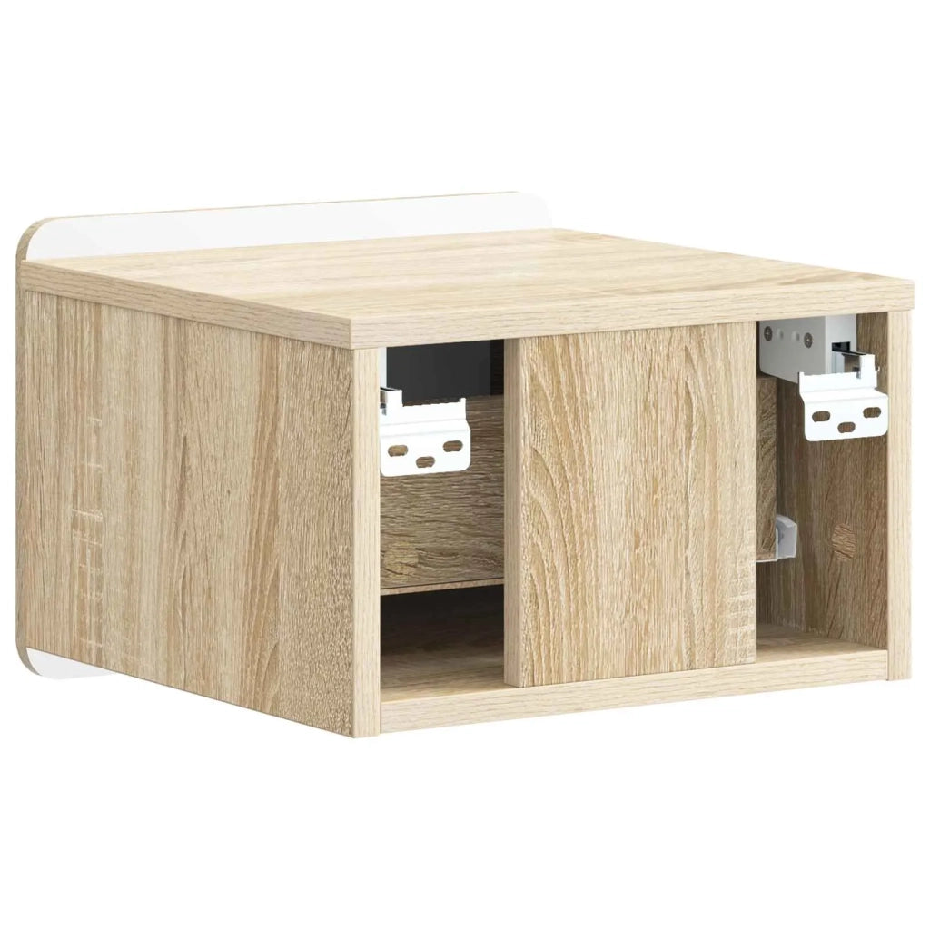 Mobiletto da notte a muro 2 pcs Rovere Sonoma 33 x 34,5 x 24 cm