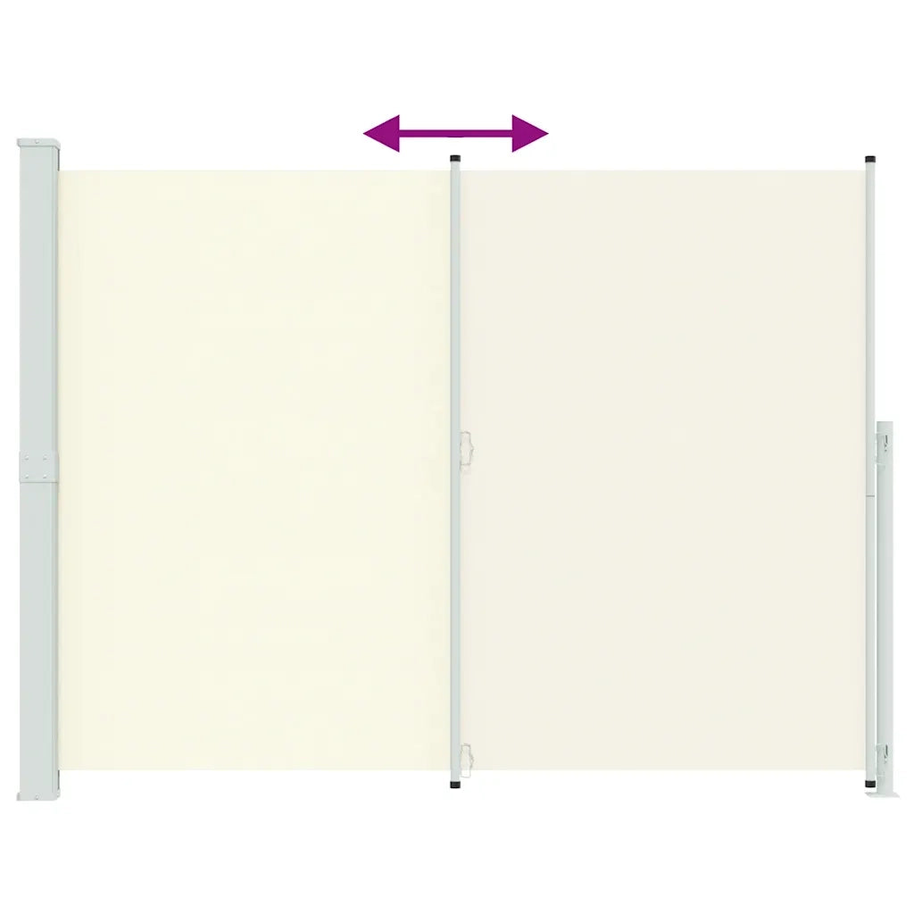 Tenda Laterale Retrattile per Patio 220x300 cm Crema 313424