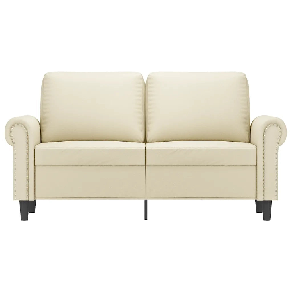 Divano a 2 Posti Crema 120 cm in Similpelle 359500