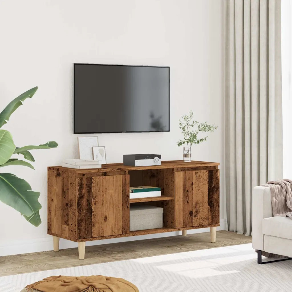 vidaXL Mobile Porta TV Legno Antico 102x35x50 cm in Legno Multistrato