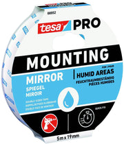 Tesa NASTRO BIADESIVO PER SPECCHI PRO MOUNTING mm. 19x1,5 mt. col. Bianco 12.00 rotoli