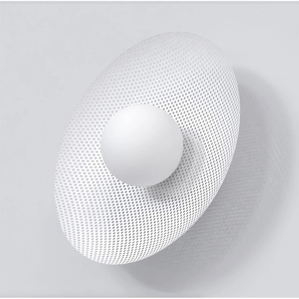 Lampada da parete Vibez in acciaio bianco