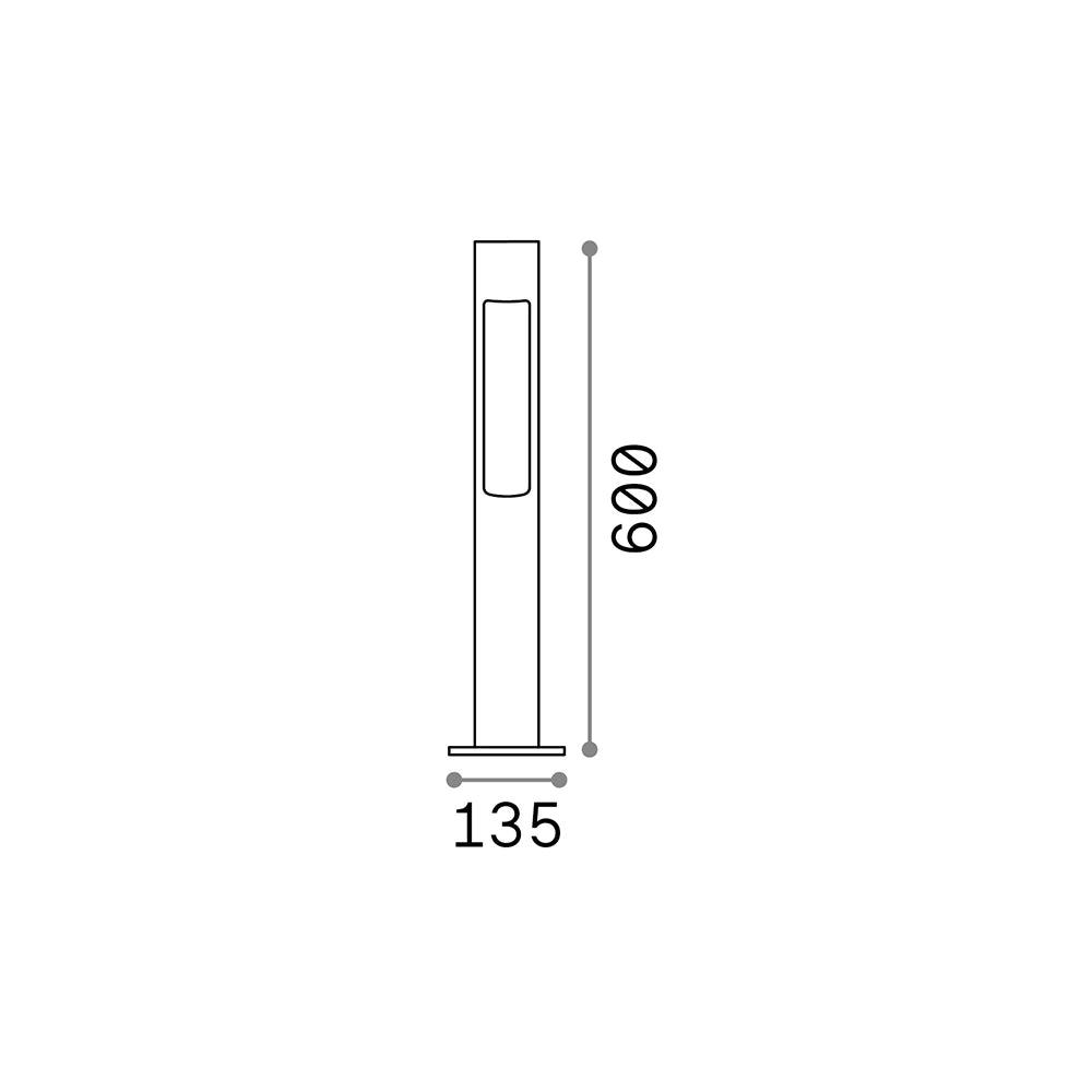 Piantana Moderna Acqua Alluminio Antracite 1 Luce G9 3W 3000K Luce Calda