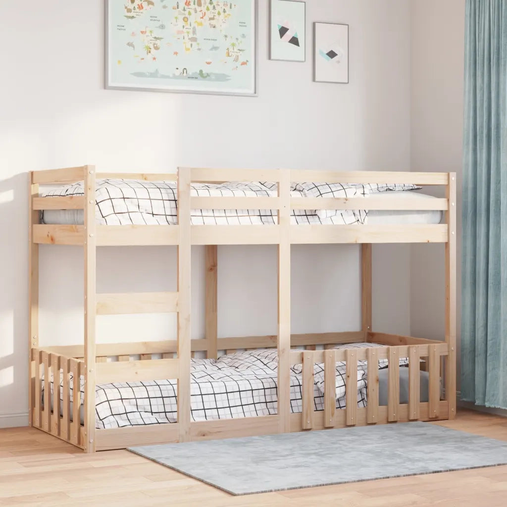 Letto singolo | Letto per adulti | Letto a Castello 90x190 cm in Legno Massello di Pino