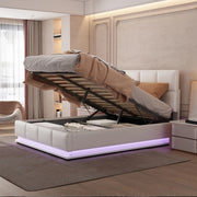 letto imbottito ecopelle bianco 140 x 200 cm