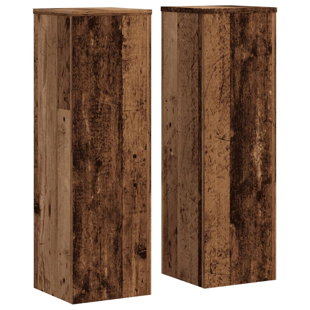 Portavasi mobili per fiori set da 2 legno di recupero legno ingegnerizzato marrone 02_0045373