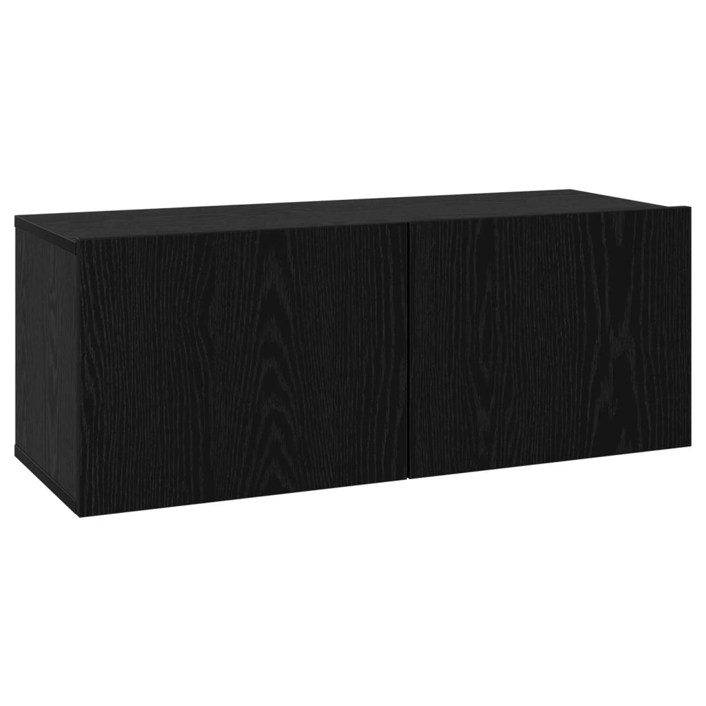 Set mobile TV 6 pz Rovere Nero Legno ingegnerizzato 3438603
