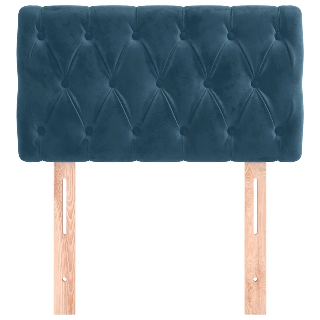 Testiera-Testata-Testiera Decorativa Blu Scuro 80x7x78/88 cm in Velluto