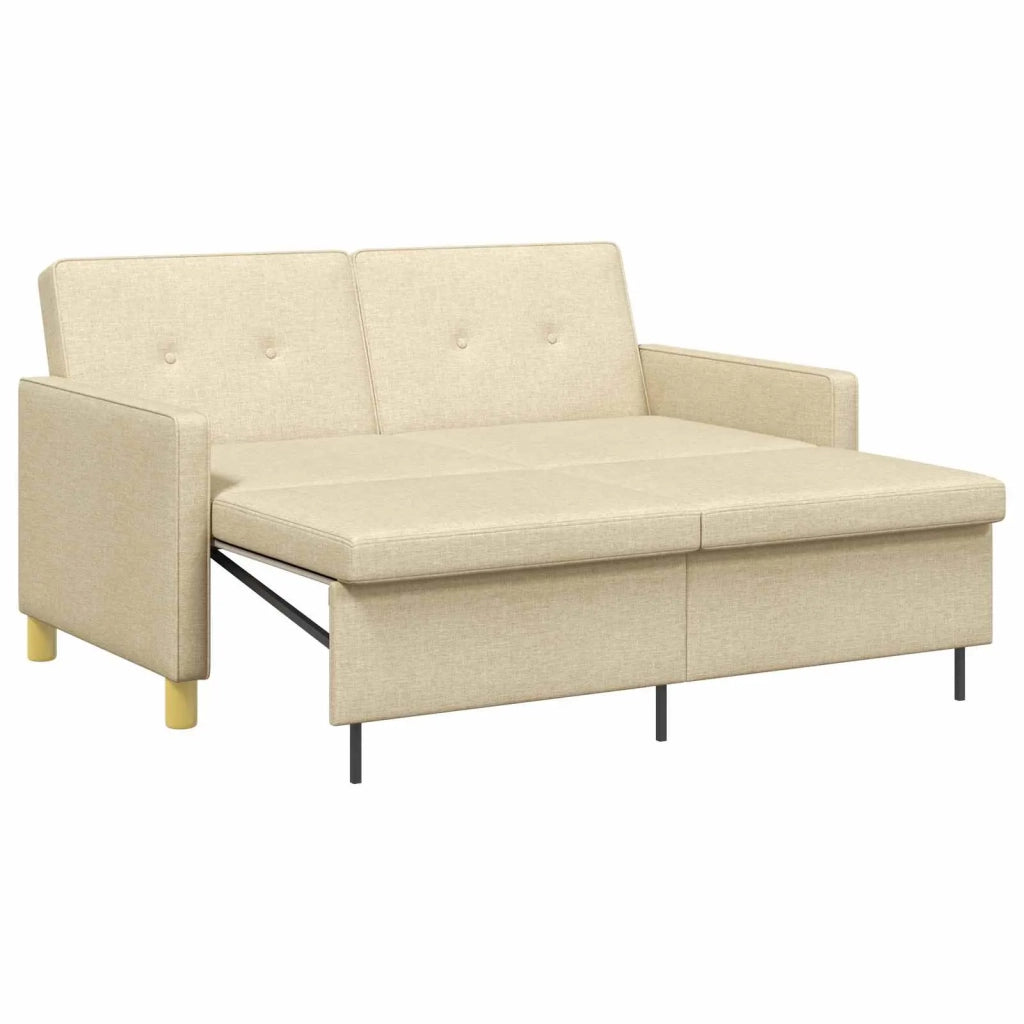 Divano Letto Estraibile Crema Tessuto 42033345