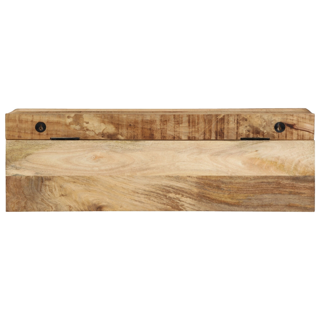 Appendino  con mensola da muro in legno di mango massello e metallo