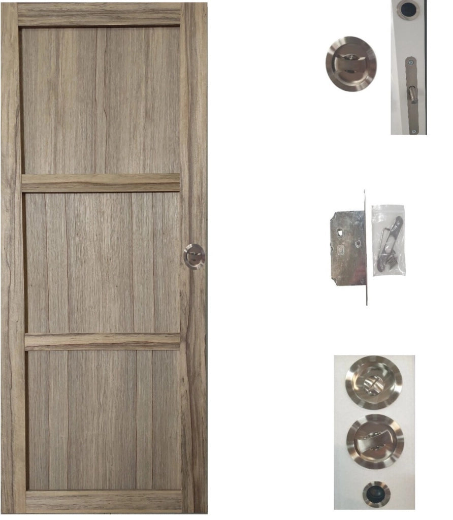Porta Scorrevole Frake 3 Ante H204 x L73 + Sistema Pocket e kit di finitura inclusi senza maniglia