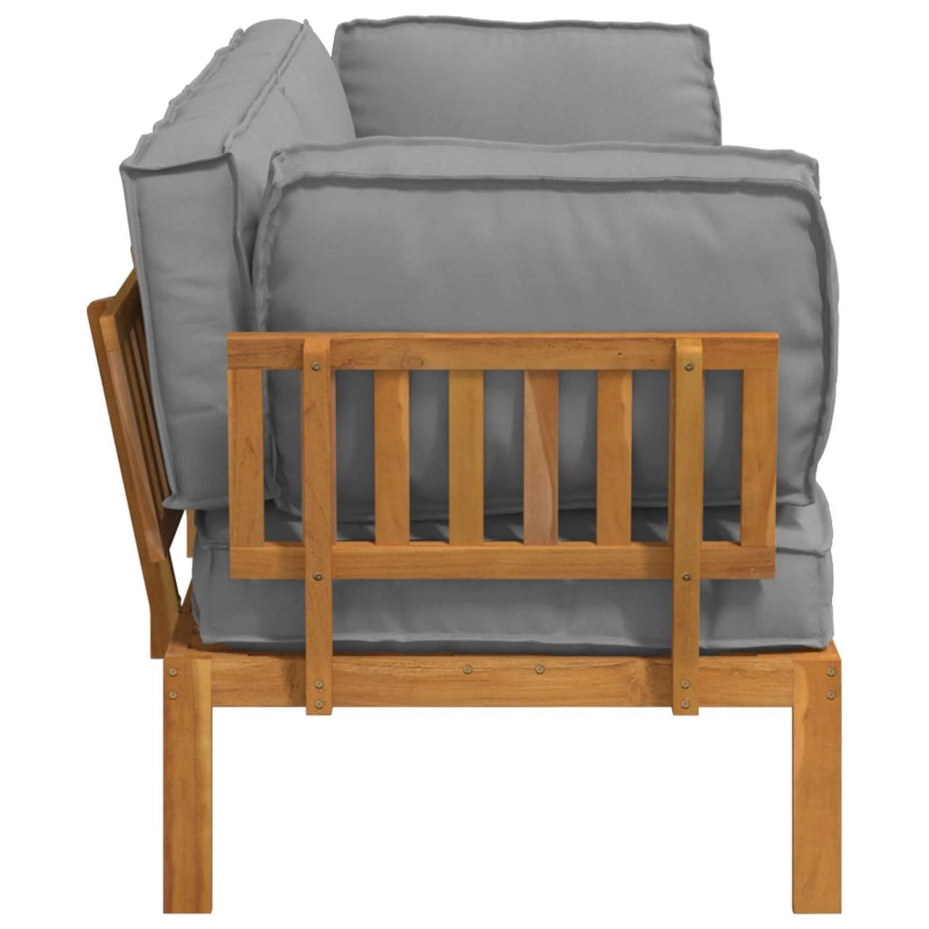 Set di divani con cuscino 2 pcs Grigio Legno di Acacia Massello 3418525